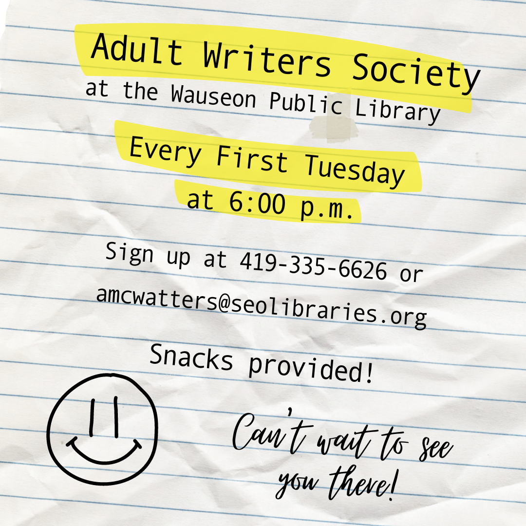 Adult Writer's Society - Infographic with a smiley face