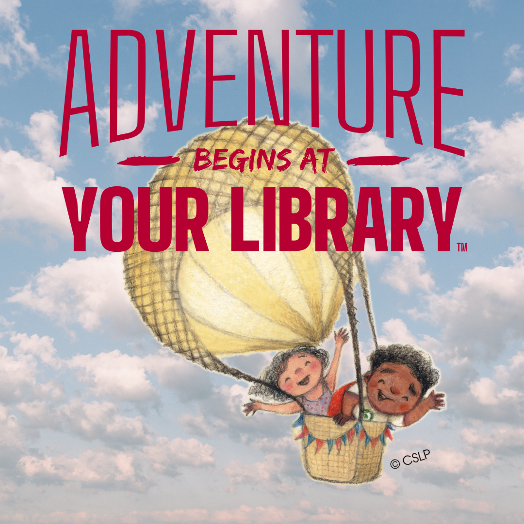 Adventure Begins At Your Library hot air balloon