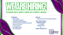 We Are Hiring! | Wauseon Public Library